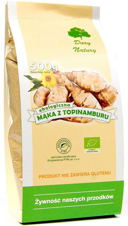 MĄKA Z TOPINAMBURU BEZGLUTENOWA BIO 500 g - DARY NATURY