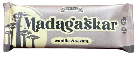 BATON BAKALIOWY O SMAKU CHAŁWY "MADAGASKAR"  BEZGLUTENOWY 40 g - ZMIANY ZMIANY