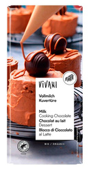 CZEKOLADA KUWERTURA MLECZNA DO GOTOWANIA BIO 150 g - VIVANI