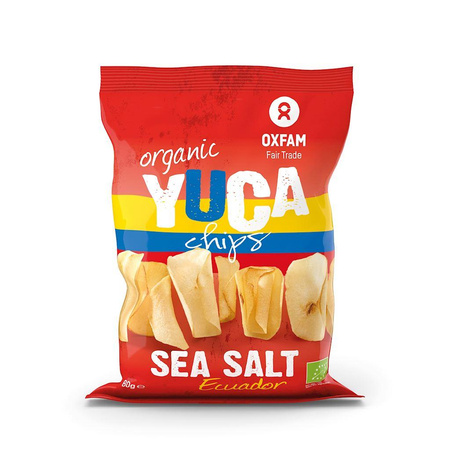 CHIPSY Z MANIOKU Z SOLĄ MORSKĄ BIO 60 g - OXFAM