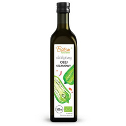 OLEJ SEZAMOWY TŁOCZONY NA ZIMNO BIO 500 ml - BATOM
