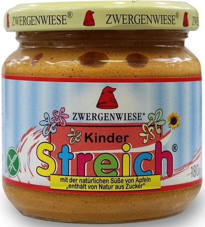 PASTA SŁONECZNIKOWA DLA DZIECI BEZGLUTENOWA BIO 180 g - ZWERGENWIESE