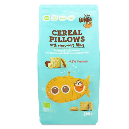 PODUSZKI ZBOŻOWE Z KREMEM CZEKOLADOWO - ORZECHOWYM BEZGLUTENOWE BIO 200 g