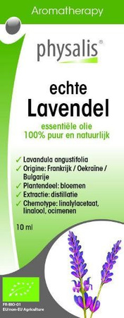 OLEJEK ETERYCZNY LAWENDA WĄSKOLISTNA (ECHTE LAVENDEL) BIO 10 ml - PHYSALIS