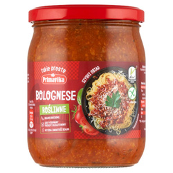 SOS WEGAŃSKI BOLOGNESE BEZGLUTENOWY 470 g - PRIMAVIKA