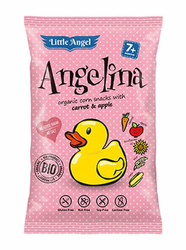 CHRUPKI KUKURYDZIANE MINI ANGELINA MARCHEW I JABŁKO BEZGL. BIO 30 g - LITTLE ANGEL