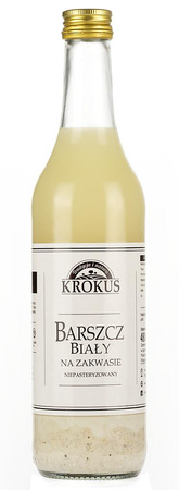 BARSZCZ BIAŁY NA ZAKWASIE NIEPASTERYZOWANY 480 ml - KROKUS (PRODUKT WYPRZEDAŻOWY)