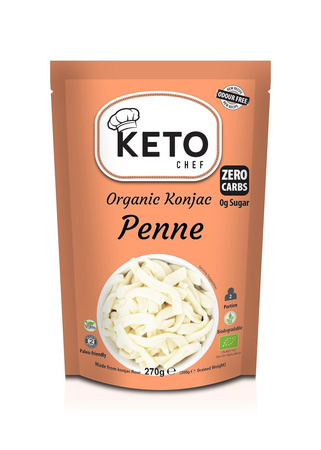 MAKARON (KONJAC) PENNE BEZGLUTENOWY BIO 270 g (200 g) - KETO CHEF (BETTER THAN FOODS)