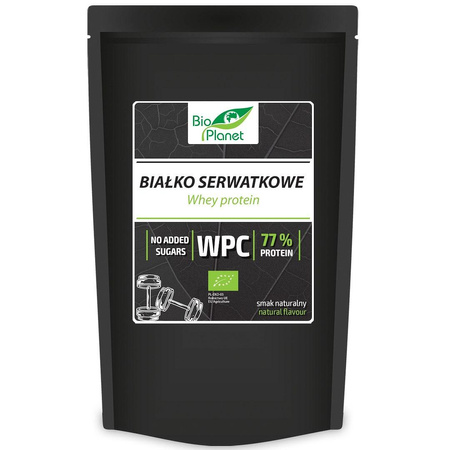 BIAŁKO SERWATKOWE NATURALNE (WPC 77) BIO 150 g - BIO PLANET