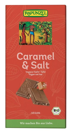 TABLICZKA KAKAOWA Z KROKANTEM Z ORZECHÓW LASKOWYCH SOLONYCH BIO 100 g - RAPUNZEL