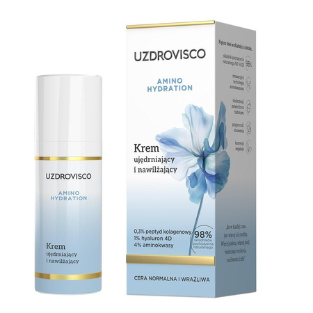 KREM DO TWARZY UJĘDRNAJĄCO - NAWILŻAJĄCY 50 ml - UZDROVISCO (AMINO HYDRATION)