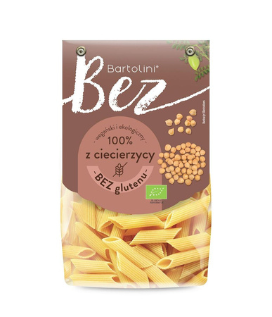 MAKARONY PROTEINOWY (Z CIECIERZYCY) PENNE BEZGLUTENOWY BIO 250 g -BARTOLINI