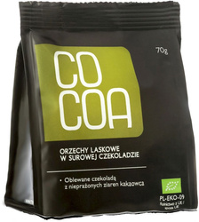 ORZECHY LASKOWE W SUROWEJ CZEKOLADZIE BIO 70 g - COCOA
