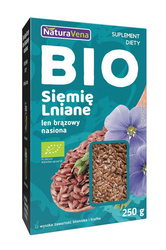 LEN BRĄZOWY BIO 250 g - NATURAVENA