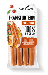 FRANKFURTERKI WĘDZONE ROŚLINNE 180 g - WELL WELL