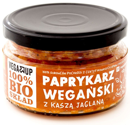 PAPRYKARZ WEGAŃSKI Z KASZĄ JAGLANĄ BIO 190 g - VEGA UP