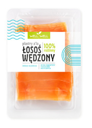 ŁOSOŚ WĘDZONY ROŚLINNY PLASTRY 100 g - WELL WELL