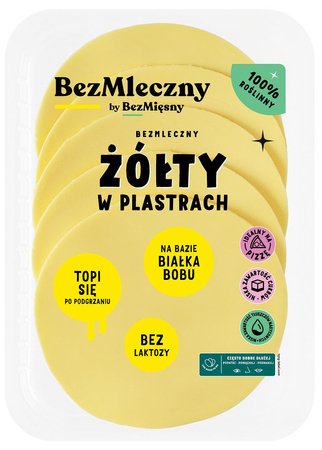 ROŚLINNA ALTERNATYWA DLA SERA ŻÓŁTEGO W PLASTRACH 100 g  - BEZMIĘSNY