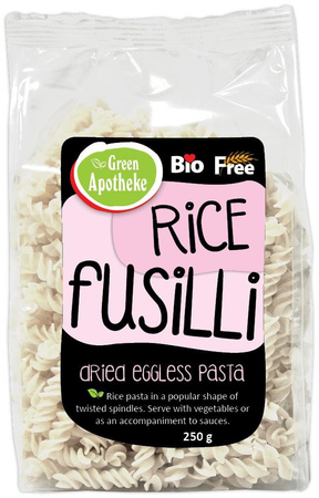 MAKARON (Z RYŻU BIAŁEGO) ŚWIDERKI FUSILLI BEZGLUTENOWY BIO 250 g - APOTHEKE