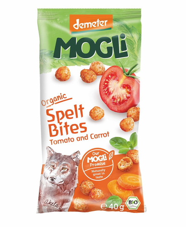 CHRUPKI ORKISZOWE POMIDOROWO - MARCHEWKOWE DEMETER BIO 40 g - MOGLI