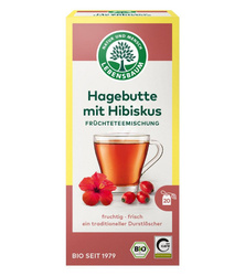 HERBATKA DZIKA RÓŻA Z HIBISKUSEM BIO (20 x 2,5 g) 50 g - LEBENSBAUM