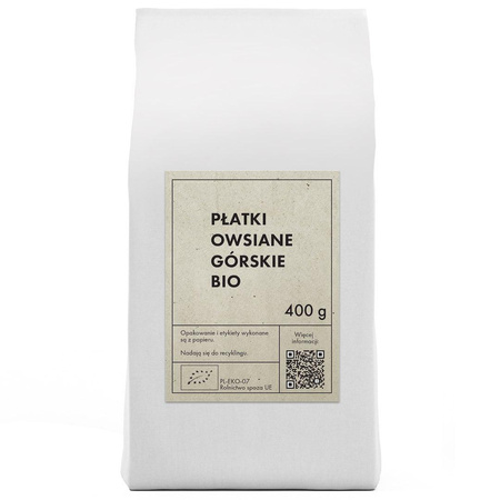 PŁATKI OWSIANE GÓRSKIE BIO 400 g - THE PLANET
