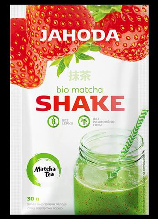 SHAKE W PROSZKU Z MATCHĄ I TRUSKAWKAMI BEZGLUTENOWY BIO 30 g - AMYLON