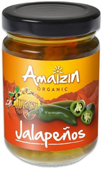 PAPRYKA JALAPENO ZIELONA KROJONA W ZALEWIE BIO 150 g (60 g) - AMAIZIN