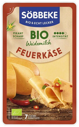 SER ŻÓŁTY DOJRZEWAJĄCY PIKANTNY PLASTRY BIO 125 g - SOBBEKE
