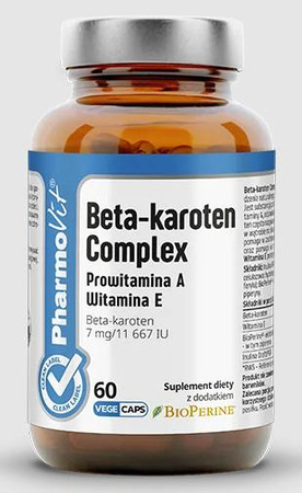 BETA-KAROTEN COMPLEX BEZGLUTENOWY 60 KAPSUŁEK - PHARMOVIT (CLEAN LABEL)