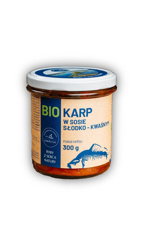 KARP W SOSIE SŁODKO - KWAŚNYM BIO 300 g - GOSPODARSTWO RYBACKIE ZAWÓLCZE