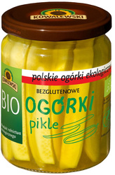 OGÓRKI PIKLE OBRANE KROJONE BEZGLUTENOWE BIO 540 ml (270 g) - KOWALEWSKI