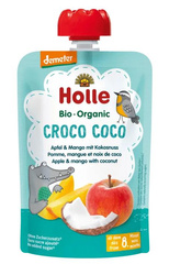MUS W TUBCE KOKOSOWY KROKODYL (JABŁKO - MANGO - KOKOS) BEZ DODATKU CUKRÓW
