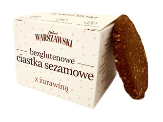 CIASTKA SEZAMOWE Z ŻURAWINĄ BEZGLUTENOWE 150 g - ŁAKOĆ WARSZAWSKI