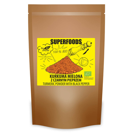 KURKUMA MIELONA Z CZARNYM PIEPRZEM BIO 200 g - BIO PLANET