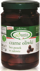 OLIWKI CZARNE BEZ PESTEK W ZALEWIE BIO 280 g (160 g)- BIO ORGANICA ITALIA