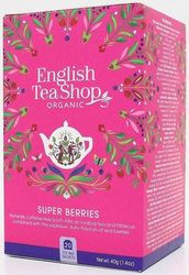 HERBATKA Z HIBISKUSEM, ROOIBOS, TRUSKAWKAMI, BORÓWKAMI I MALINAMI BIO (20 x 2 g) 40 g - ENGLISH TEA SHOP ORGANIC