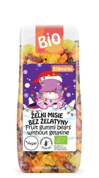 ŻELKI MISIE BEZ ŻELATYNY BEZGLUTENOWE BIO 150 g - BIOMINKI (EDYCJA ŚWIĄTECZNA) (PRODUKT SEZONOWY)