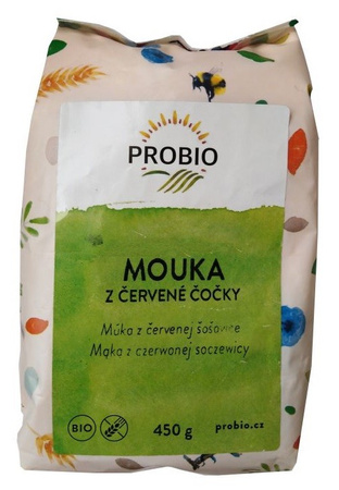 MĄKA Z CZERWONEJ SOCZEWICY BEZGLUTENOWA BIO 450 g - PROBIO
