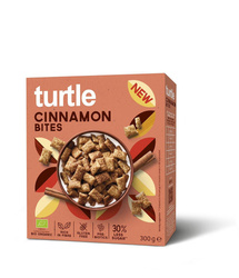 PODUSZKI ZBOŻOWE CYNAMONOWE 30 % MNIEJ CUKRU BEZGLUTENOWE BIO 300 g - TURTLE