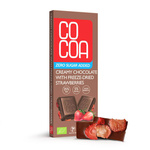 CZEKOLADA CREAMY Z TRUSKAWKAMI BEZ DODATKU CUKRU BIO 40 g - COCOA
