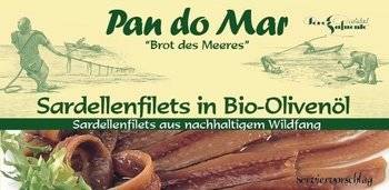 ANCHOIS (SARDELE) FILETY W BIO OLIWIE Z OLIWEK EXTRA VIRGIN 50 g (30 g) - PAN DO MAR