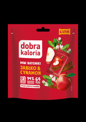 BATONIKI MINI JABŁKO & CYNAMON BEZ DODATKU CUKRU (6 x 18 g) 108 g - DOBRA KALORIA