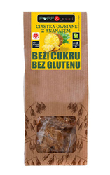 CIASTKA OWSIANE Z ANANASEM BEZ DODATKU CUKRU BEZGLUTENOWE 150 g - PURE&GOOD