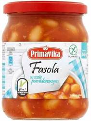 FASOLA W SOSIE POMIDOROWYM BEZGLUTENOWA 440 g - PRIMAVIKA