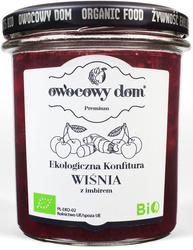 KONFITURA WIŚNIA Z IMBIREM BIO 300 g - OWOCOWY DOM