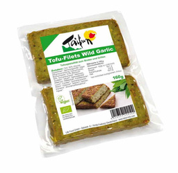 KOTLECIKI TOFU Z CZOSNKIEM NIEDŹWIEDZIM BIO 160g - TAIFUN