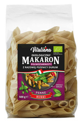 MAKARON (Z RAZOWEJ PSZENICY DURUM) PENNE BIO 500 g - VITALIANA