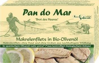 MAKRELA FILETY W BIO OLIWIE Z OLIWEK EXTRA VIRGIN 120 g (90 g) - PAN DO MAR