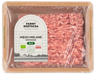 MIĘSO MIELONE WIEPRZOWE SUROWE BIO 300 g - FARMY ROZTOCZA (NA ZAMÓWIENIE)